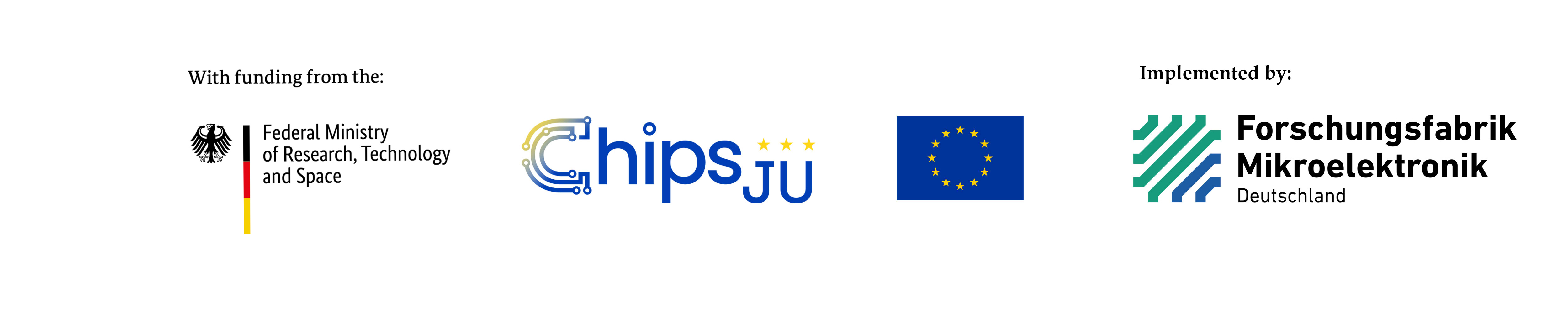 funding logos Chips JU logo, fmd logo and EU logo